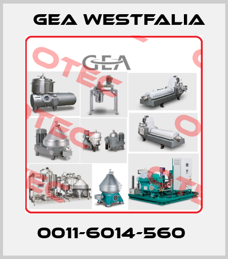 0011-6014-560  Gea Westfalia