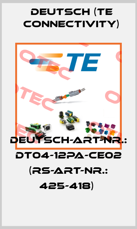 Deutsch-Art-Nr.: DT04-12PA-CE02 (RS-Art-Nr.: 425-418)  Deutsch (TE Connectivity)