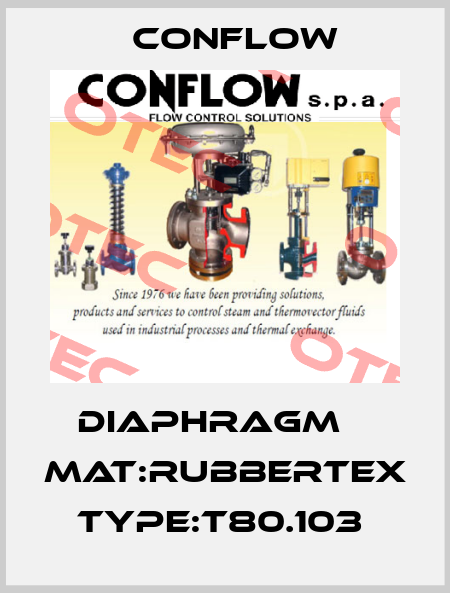 DIAPHRAGM    MAT:RUBBERTEX  TYPE:T80.103  CONFLOW