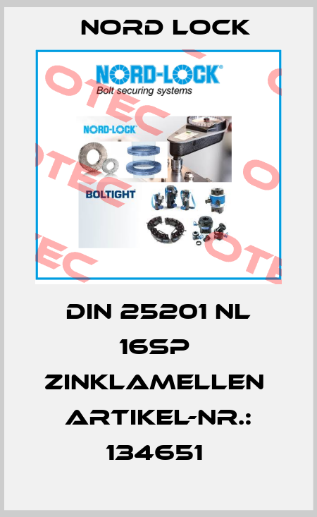 DIN 25201 NL 16SP  ZINKLAMELLEN  ARTIKEL-NR.: 134651  Nord Lock
