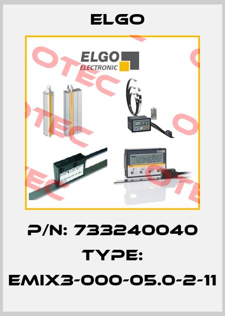 P/N: 733240040 Type: EMIX3-000-05.0-2-11 Elgo