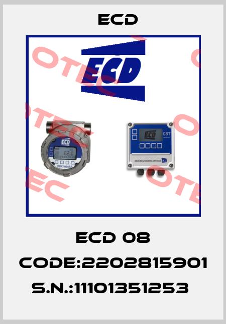 ECD 08 CODE:2202815901 S.N.:11101351253  Ecd