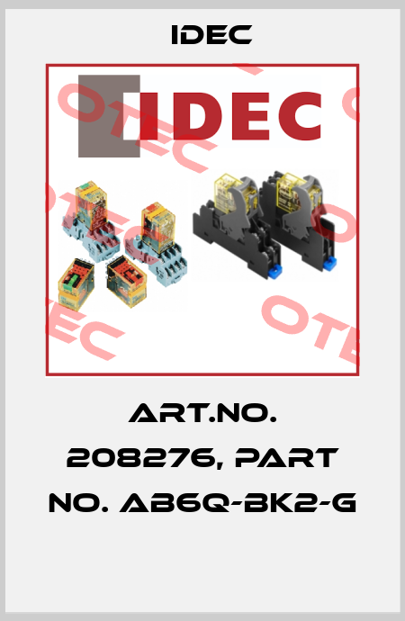 Art.No. 208276, Part No. AB6Q-BK2-G  Idec