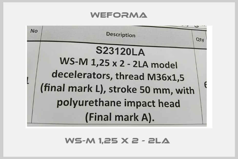 WS-M 1,25 x 2 - 2LA -big