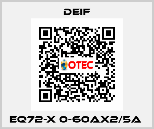EQ72-X 0-60AX2/5A  Deif