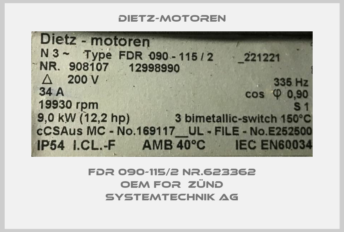 FDR 090-115/2 NR.623362 OEM for  Zünd Systemtechnik AG-big