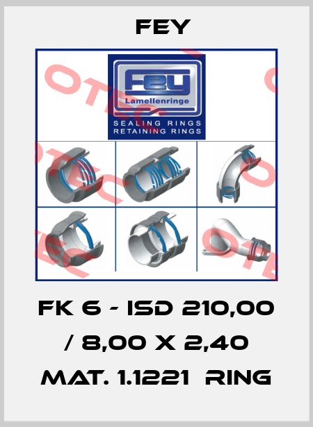 FK 6 - ISD 210,00 / 8,00 x 2,40 Mat. 1.1221  Ring-big