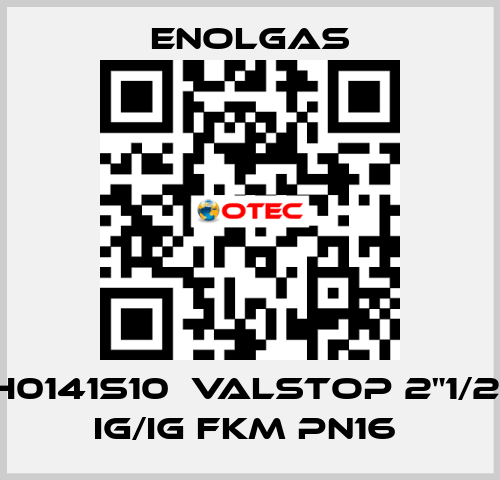 H0141S10  VALSTOP 2"1/2  IG/IG FKM PN16  Enolgas