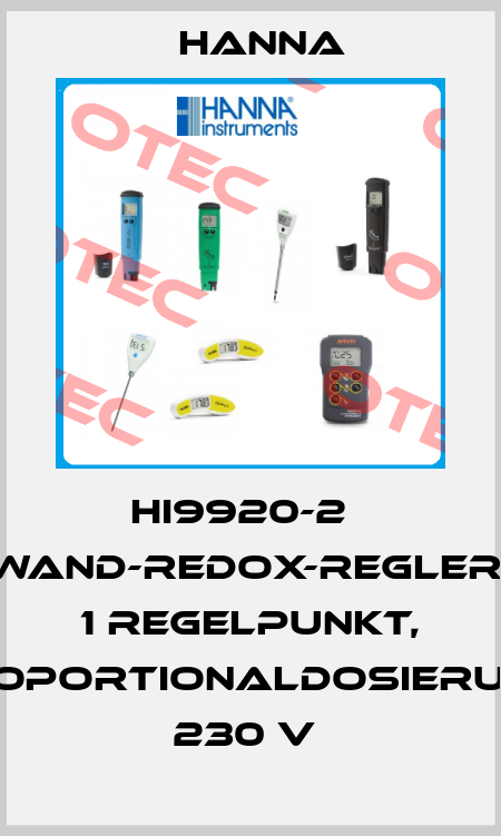 HI9920-2   WAND-REDOX-REGLER, 1 REGELPUNKT, PROPORTIONALDOSIERUNG, 230 V  Hanna