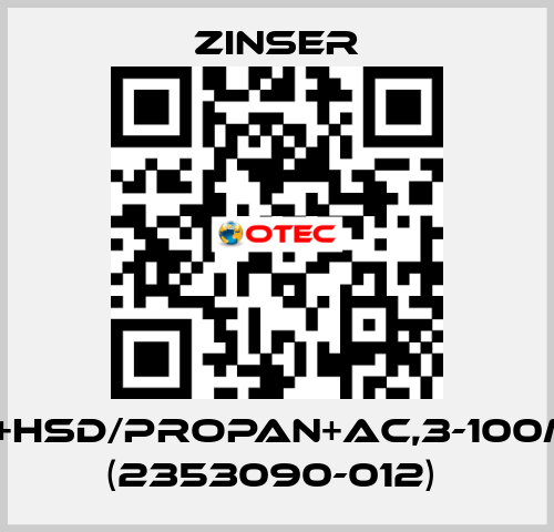 BD+HSD/Propan+AC,3-100mm (2353090-012)  Zinser