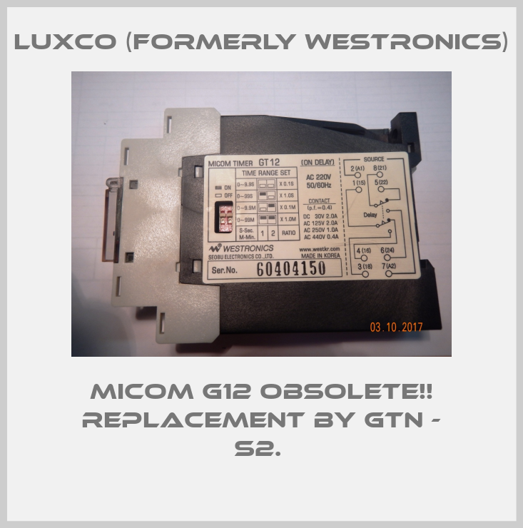 Micom G12 Obsolete!! Replacement by GTN - S2. -big