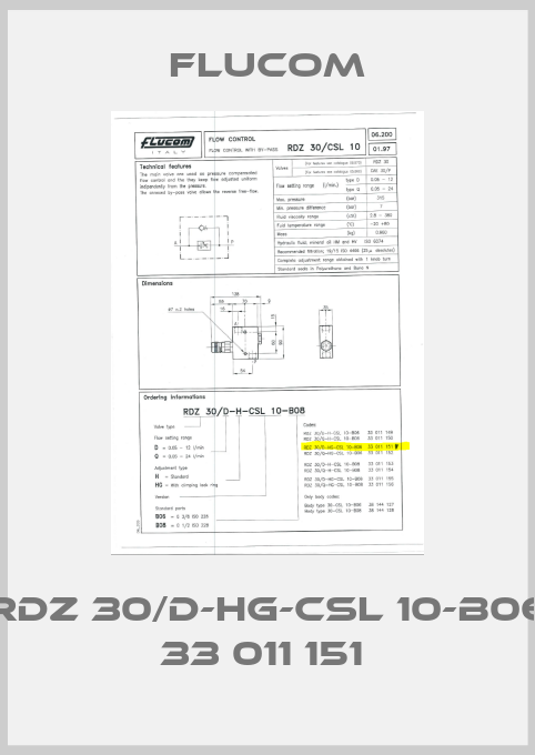 RDZ 30/D-HG-CSL 10-B06 33 011 151 -big
