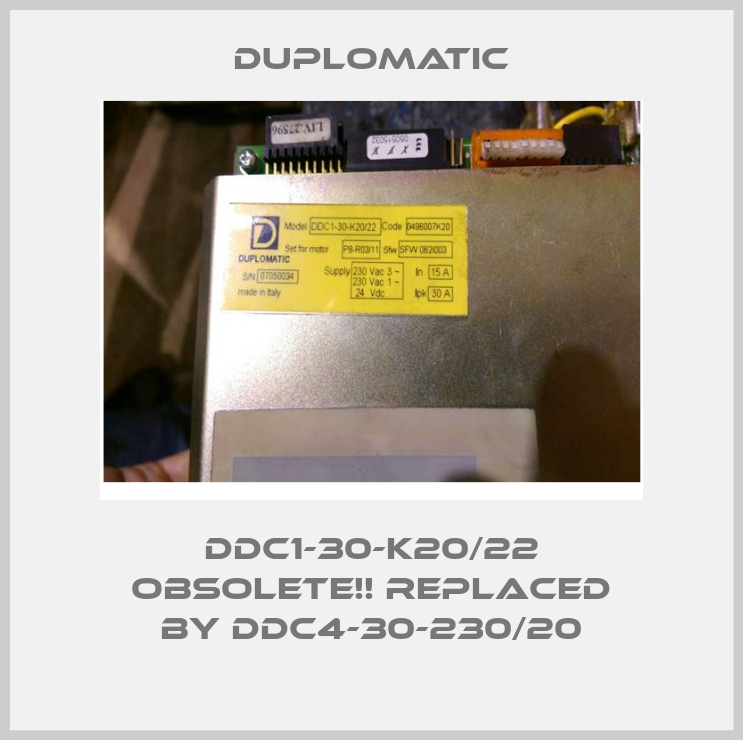 DDC1-30-K20/22 Obsolete!! Replaced by DDC4-30-230/20-big