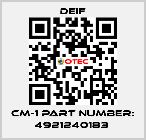 CM-1 part number: 4921240183  Deif