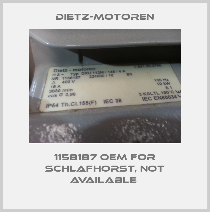 1158187 OEM for Schlafhorst, not available -big