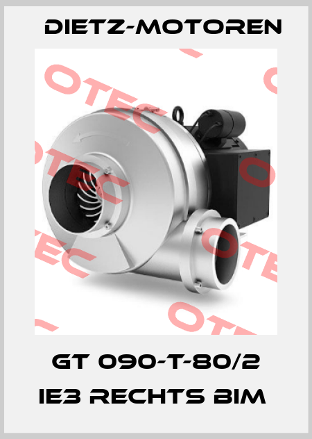 GT 090-T-80/2 IE3 RECHTS BIM  Dietz-Motoren