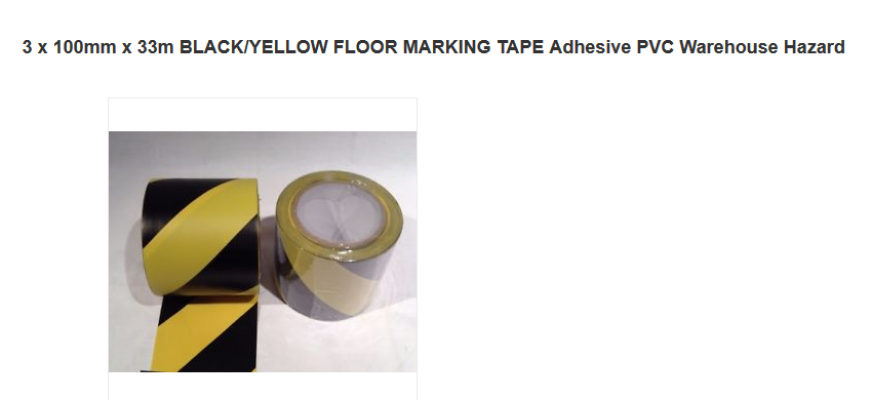 Black/Yellow Vinyl Hazard Tape -big