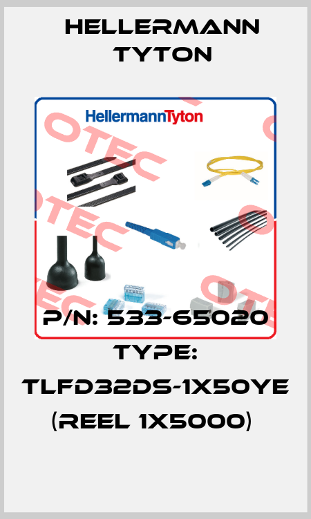P/N: 533-65020 Type: TLFD32DS-1X50YE (reel 1x5000)  Hellermann Tyton