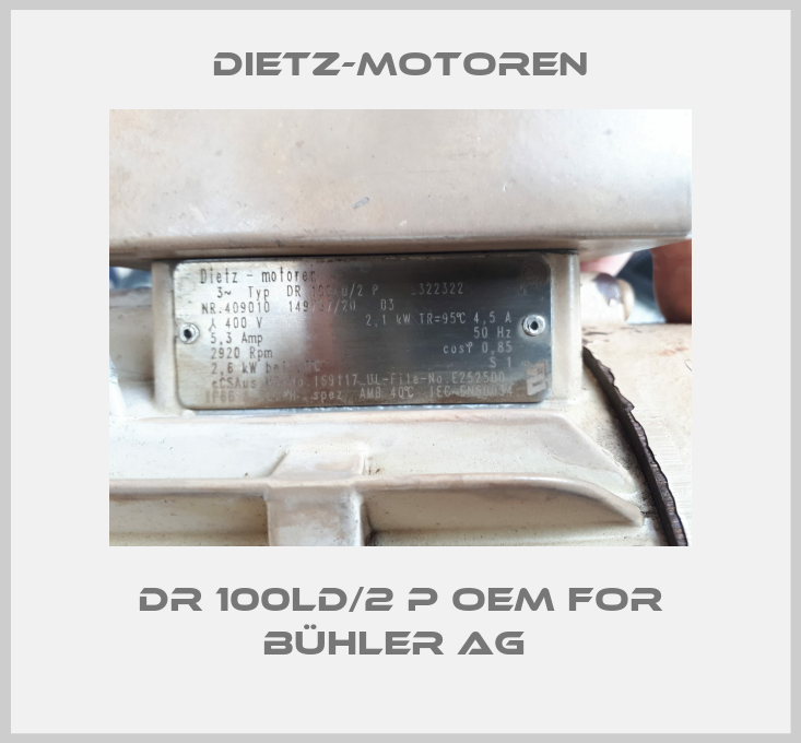DR 100LD/2 P OEM for Bühler AG -big