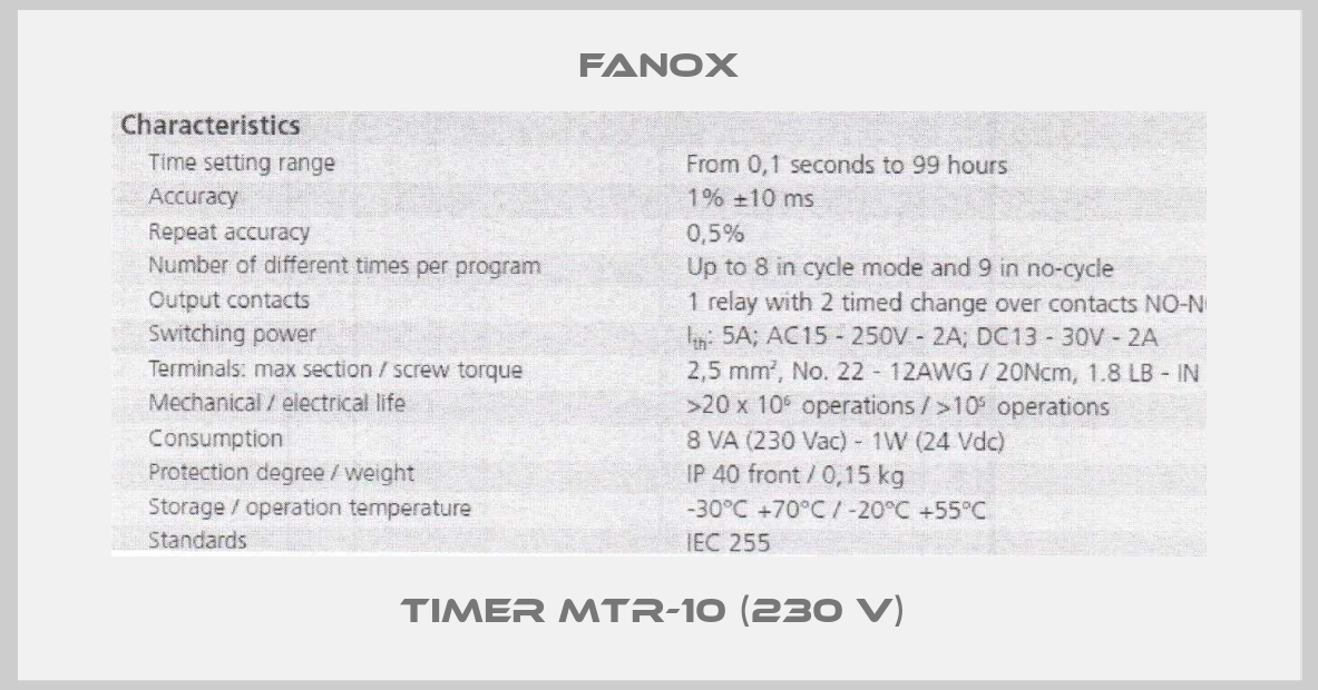 Timer MTR-10 (230 V) -big