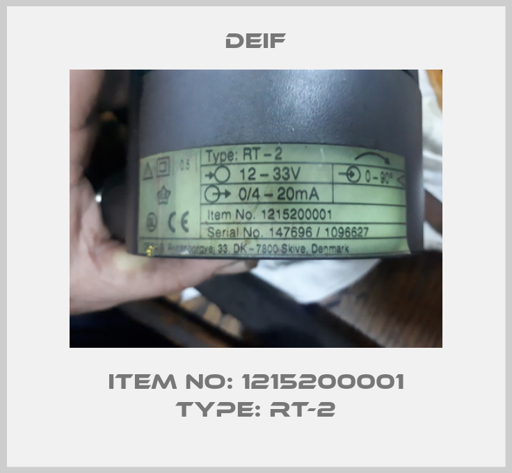 ITEM NO: 1215200001 Type: RT-2-big