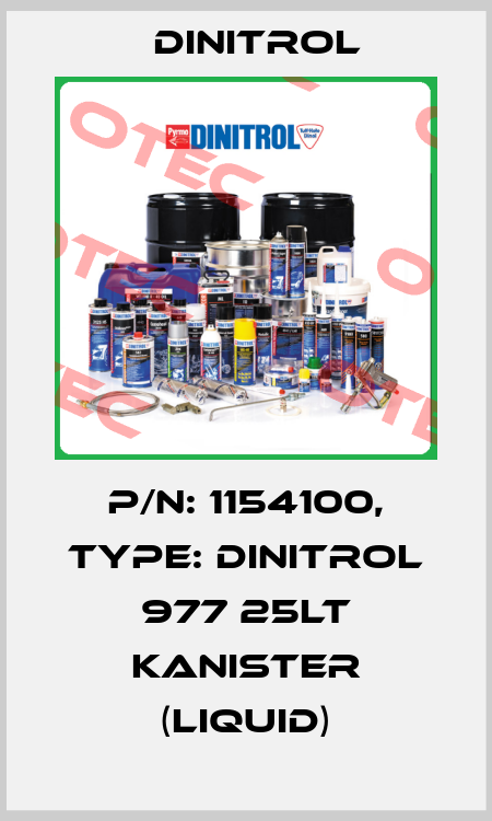 P/N: 1154100, Type: Dinitrol 977 25lt Kanister (liquid) Dinitrol