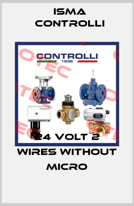 24 volt 2 wires without micro iSMA CONTROLLI