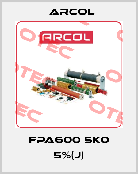 FPA600 5K0 5%(J) Arcol