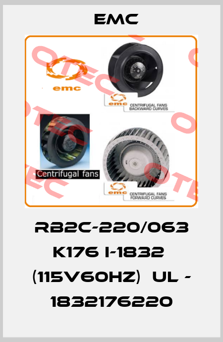 RB2C-220/063 K176 I-1832  (115V60Hz)  UL - 1832176220 Emc