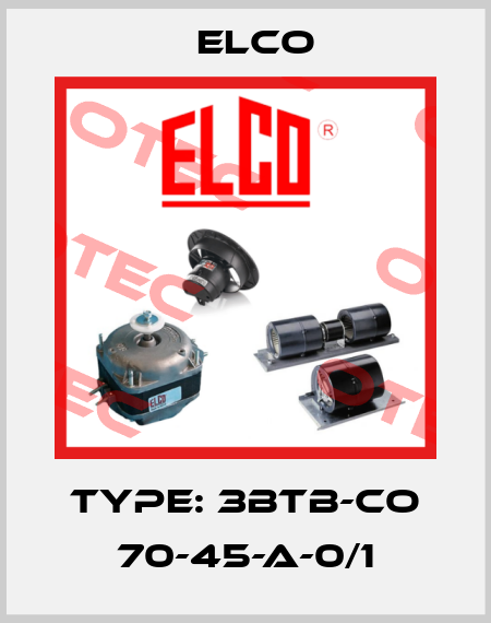Type: 3BTB-CO 70-45-A-0/1 Elco