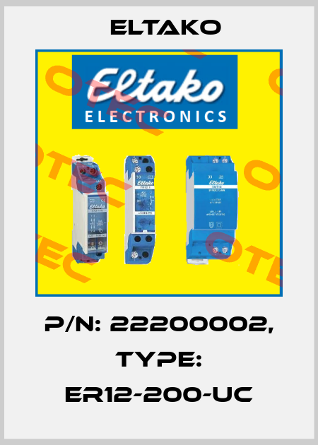 P/N: 22200002, Type: ER12-200-UC Eltako