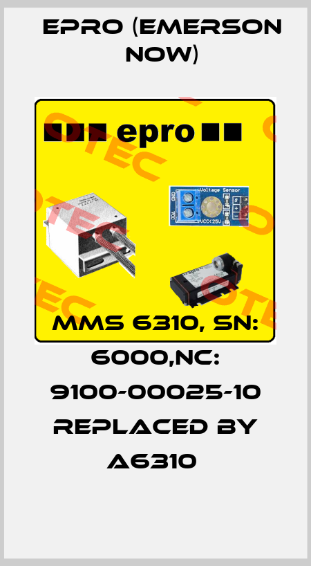 MMS 6310, SN: 6000,NC: 9100-00025-10 replaced by A6310  Epro (Emerson now)