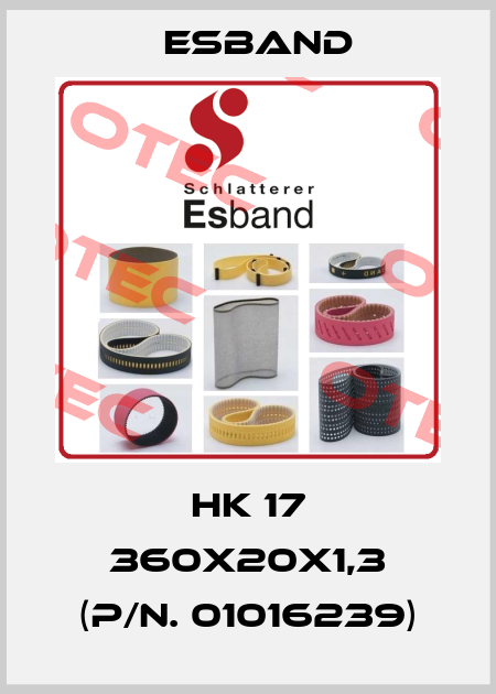 HK 17 360X20X1,3 (p/n. 01016239) Esband