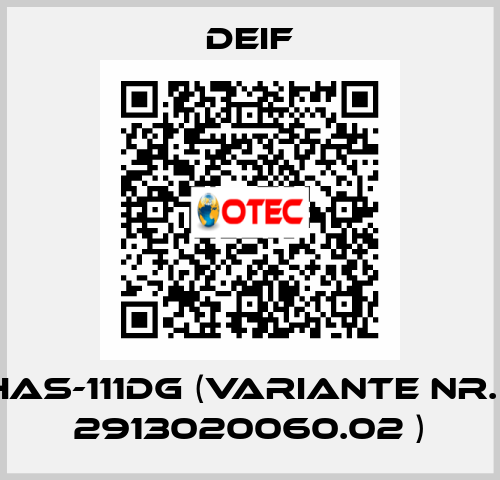 HAS-111DG (Variante Nr. : 2913020060.02 ) Deif