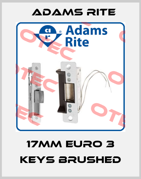 17mm euro 3 keys brushed Adams Rite