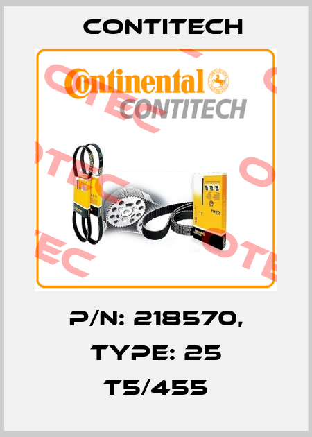 P/N: 218570, Type: 25 T5/455 Contitech