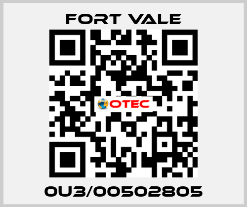 0U3/00502805 Fort Vale