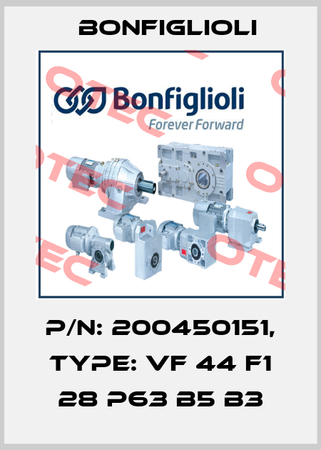 P/N: 200450151, Type: VF 44 F1 28 P63 B5 B3 Bonfiglioli