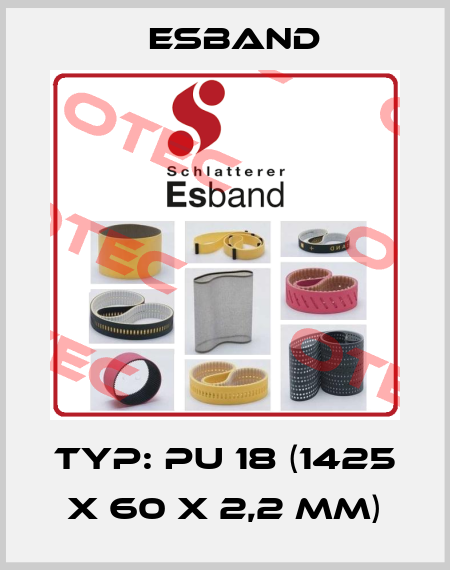 Typ: PU 18 (1425 X 60 X 2,2 mm) Esband