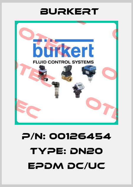P/N: 00126454 Type: DN20 EPDM DC/UC Burkert