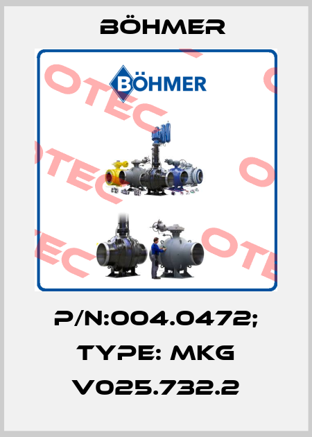 P/N:004.0472; Type: MKG V025.732.2 Böhmer