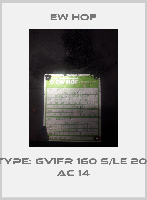 Type: GVIFR 160 S/LE 20/ AC 14-big