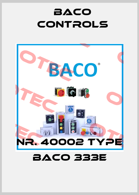 Nr. 40002 Type BACO 333E Baco Controls