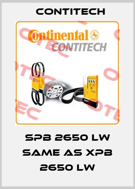 SPB 2650 Lw same as XPB 2650 Lw Contitech