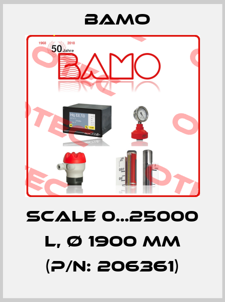 Scale 0...25000 L, Ø 1900 mm (P/N: 206361) Bamo