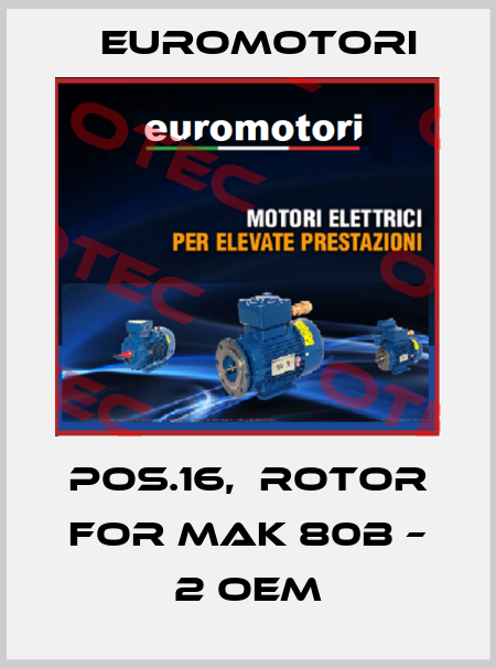 Pos.16,  Rotor for MAK 80b – 2 OEM Euromotori