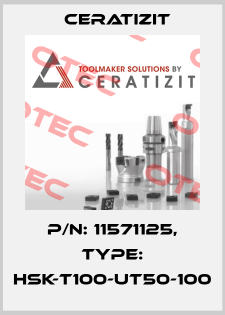 P/N: 11571125, Type: HSK-T100-UT50-100 Ceratizit