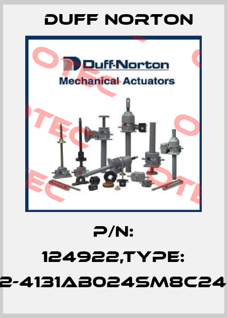 P/N: 124922,Type: TK2-4131AB024SM8C2446 Duff Norton