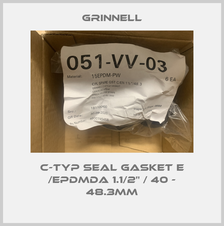 C-TYP Seal Gasket E /EPDMDA 1.1/2" / 40 - 48.3MM-big