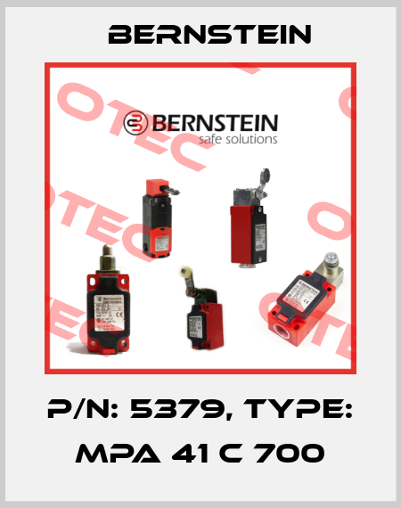 P/N: 5379, Type: MPA 41 C 700 Bernstein